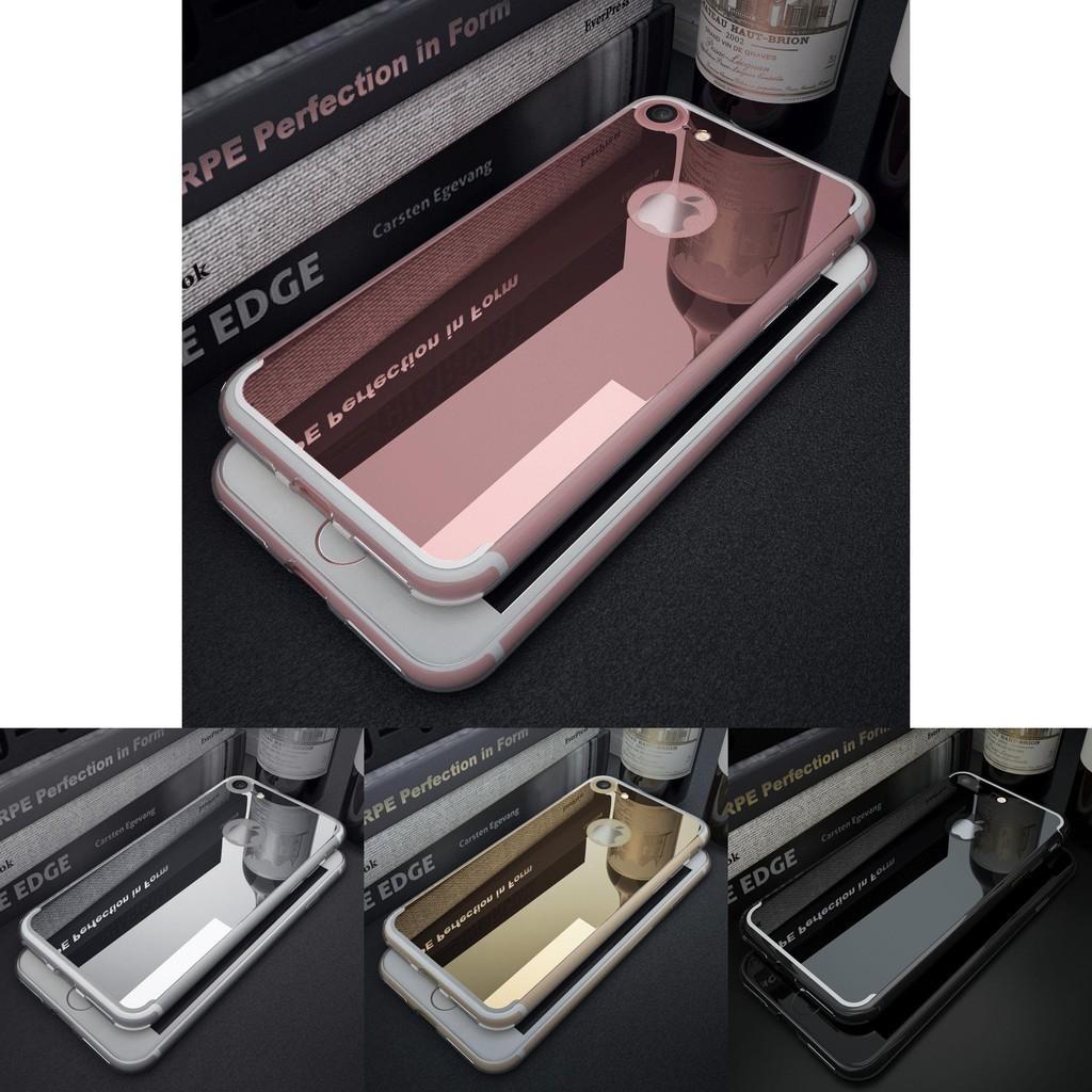 Rubber Back Mirror Crystal Clear Bumper Case Cover For Iphone 5 6 7 Plus 7s
