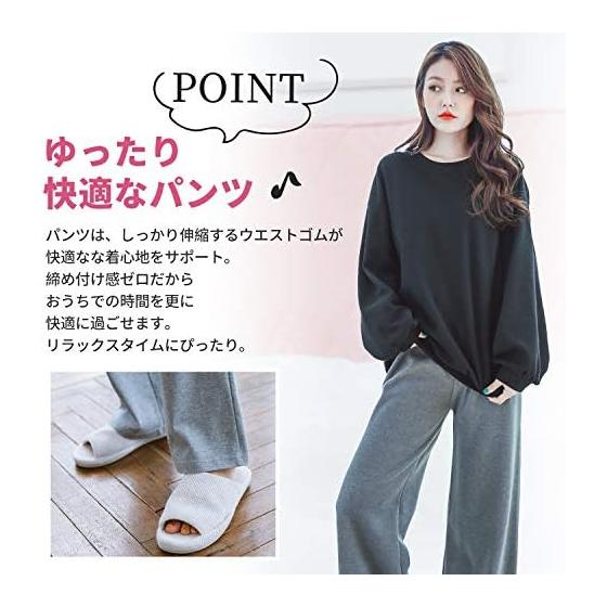 [MiniZaru] Room Wear Pajamas Women's Top and Bottom Set Long Sleeve Cute