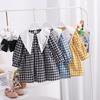 2026 Spring Korean Style Girls' Embroidered Plaid Dress