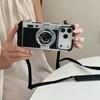 3D Retro Camera Phone Case with Crossbody Lanyard for iPhone 17 16 Pro Max 15 14 13 12 11 XS Max XR X 8 7 Plus SE 2026 Mini