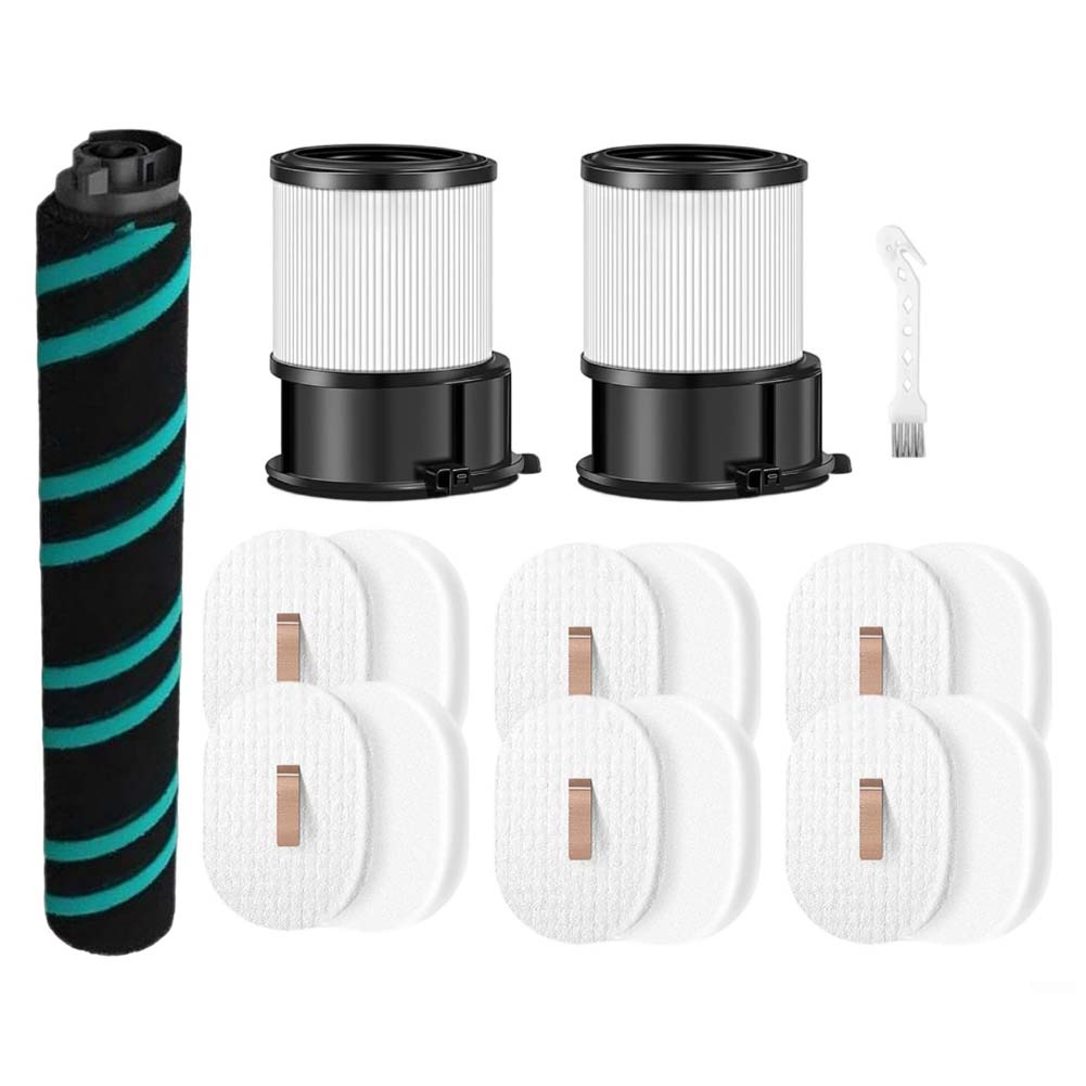 16-Piece Replacement Filter Roller Brush Set For Shark IP1251 And IP3251 Cordless PowerDetect Vacuum Cleaners