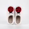 New Home Beetle Warm Winter Cotton Slippers Couple Men's and Women's Platform Soft-soled Shoes Thickened Non-slip Cute Card
