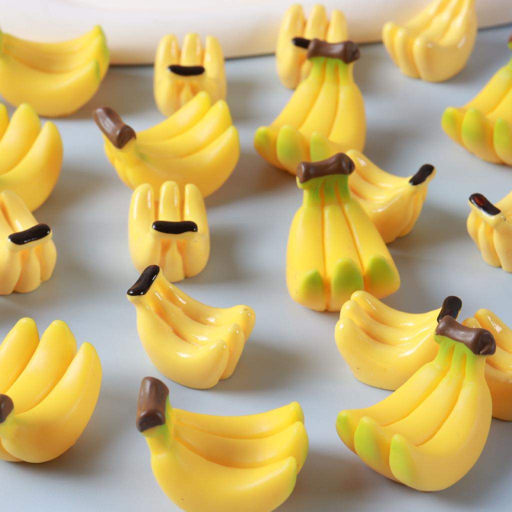 10 Pièces Mini Fruits Simulation 3D Banane Emballage Indépendant Style Kawaii Maison de Poupée Cuisine Téléphone Portable Accessoires Bricolage