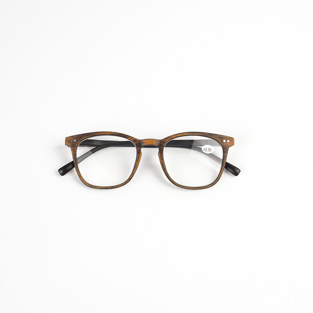 

Square Wood Grain Presbyopia Glasses Men s Imitation Wooden Reading Glasses 1.0 To 4.0 Retro Hyperopia Glasses for Men 1.0 коричневый