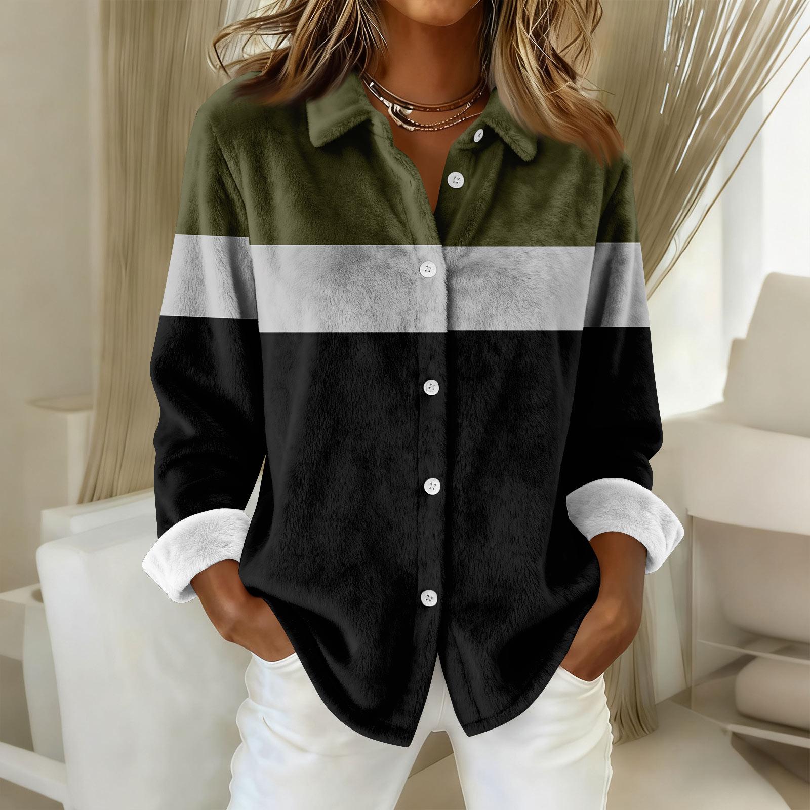 

Жіноча сорочка, блузка з принтом і ґудзиками, повсякденна повсякденна сорочка, звичайний комір і довгий рукав XL чорний