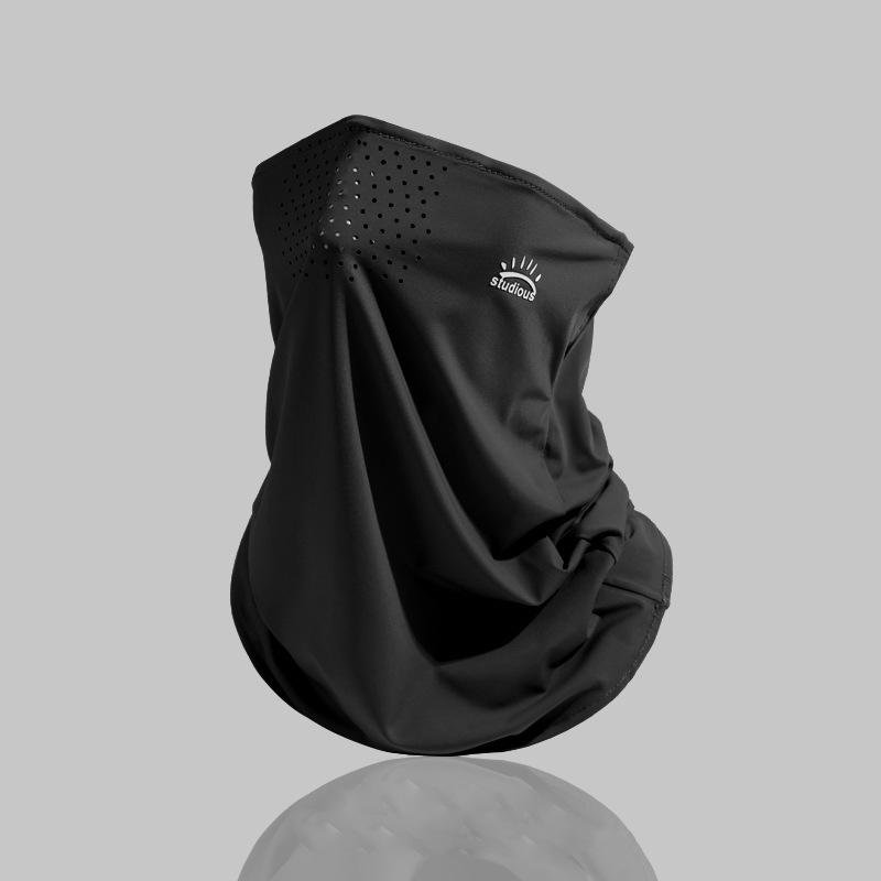 Unisex Summer Anti-UV Full Face Mask for Cycling, Outdoors, Fishing, Travel, and Neck Protection M чёрный