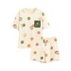 [PHOLEY] Women's Pajamas, Summer, Short Sleeves, Shorts, Top and Bottom Set, Cat Pattern, Room Wear, Loose, Cute, Breathable, Loungewear for Women