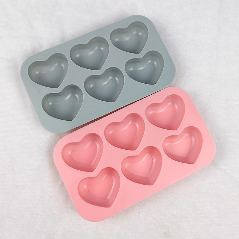 1 Stück Valentinstag Herz Silikon Backform Liebe Schokolade Süßigkeiten Keks Eisform Niedliche Geschenke Seife Kerzen Herstellung Set