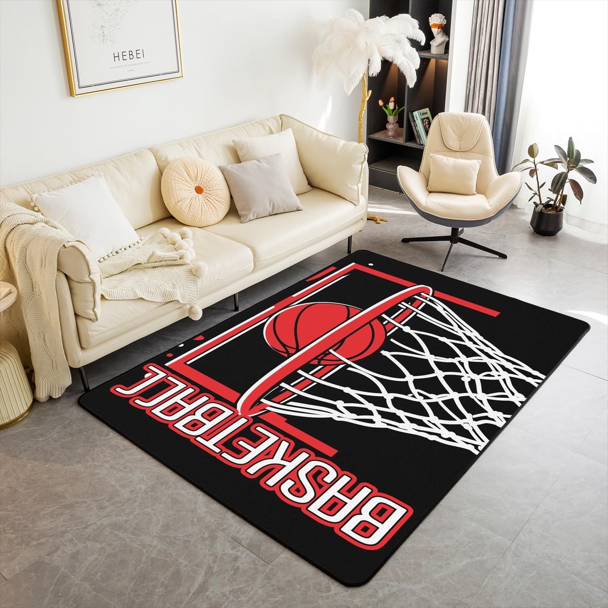 

Erosebridal Dinosaur Skeleton Area Rug 5x7, Dino Gothic Rectangular Carpet For Living Room Bedroom, Animals Dinosaur Printed Kid Boys Non Sl 160cm x 200cm