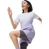 Serie Corsa Li Ning T-shirt a Manica Corta Raglan Monocolore Asciugatura Rapida Traspirante Top Donna Standard-Bianco Rosa-Viola ATSU186-5