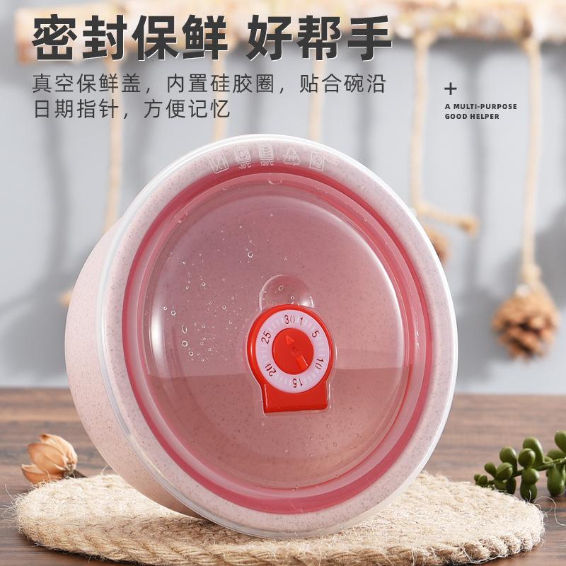 Wheat Straw Food Storage Bowls Set of 3, Microwave Safe Round Containers with Lids for Meal Prep