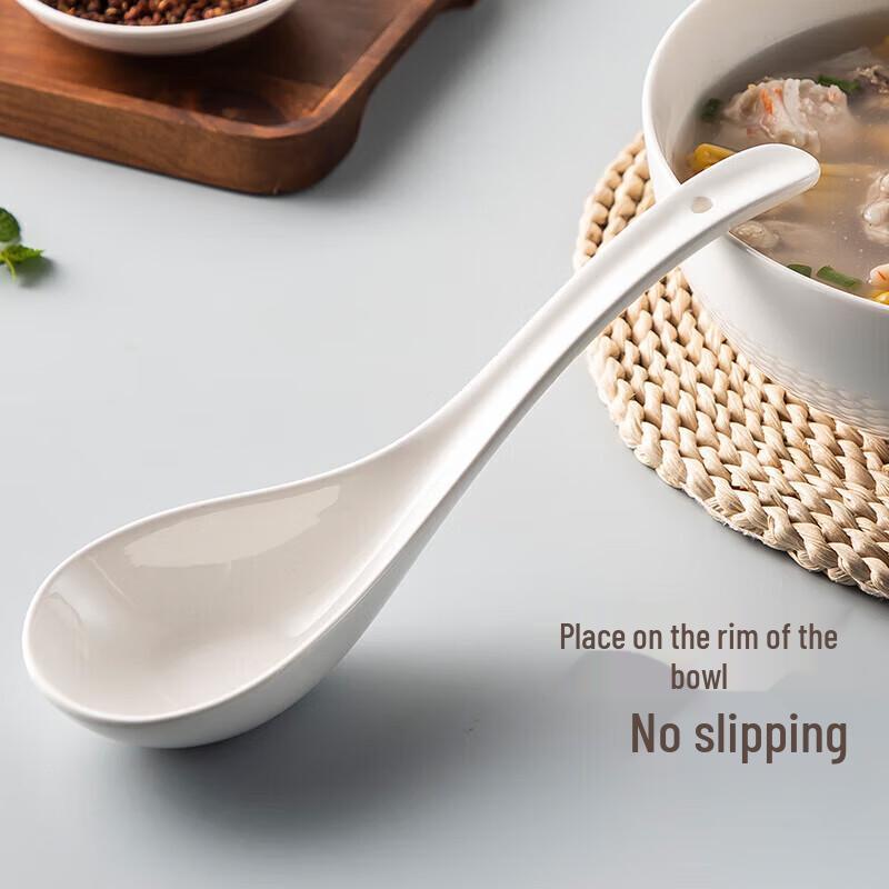 Meichu Japanese Ceramic Soup & Rice Spoon
