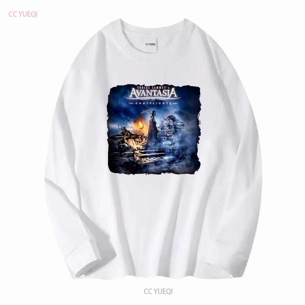 New Rare Avantasia Band Ghostlights Cotton Black All Size T Shirt S 5XL HP6 long or short sleeves vintage Washed Comfortable