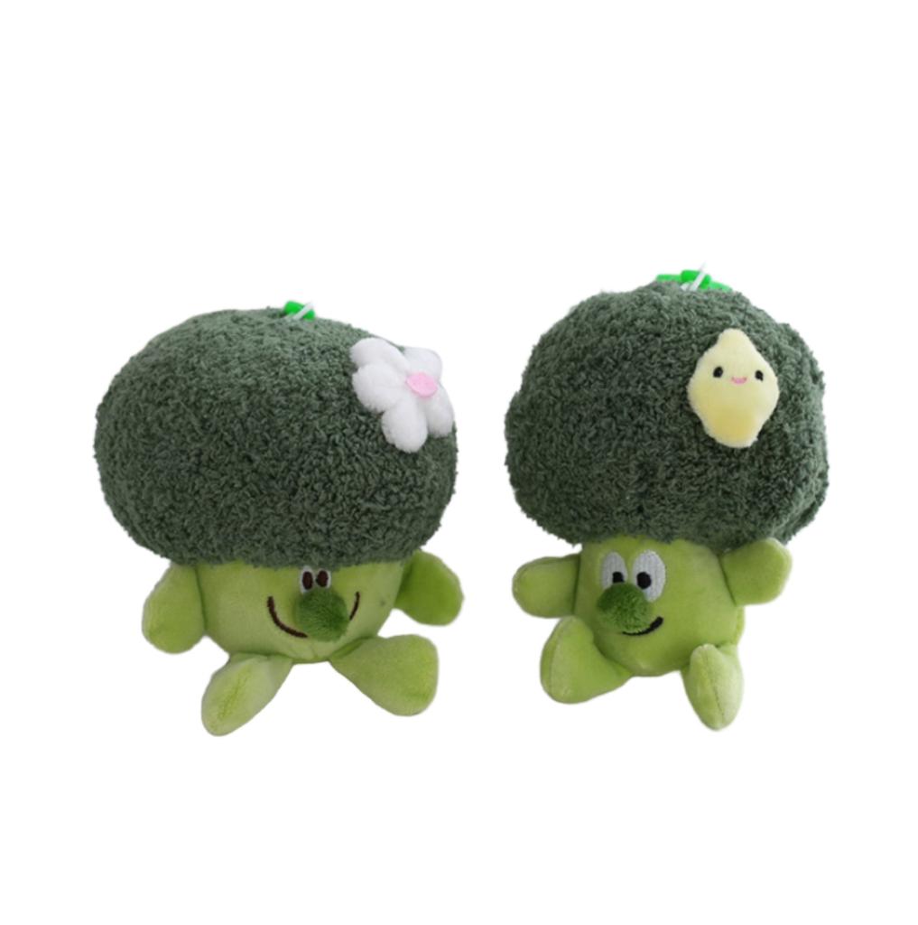 10cm Cartoon Broccoli Vegetable Plush toys Vegetable Doll Bag Keychain
