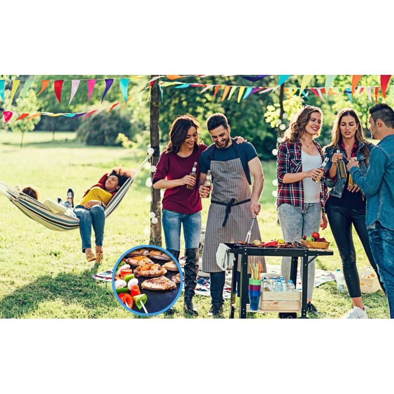 Non-stick BBQ Grill Mat 40*33cm Baking Mat BBQ Tools Cooking Grilling Sheet Heat Resistance Easily Cleaned Kitchen Tools