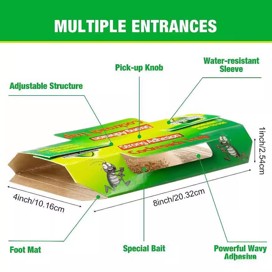10 Stück Kakerlakenabwehr Fallgrube Haus Killer Insekt Kleber Köder Falle Aufkleber ARI