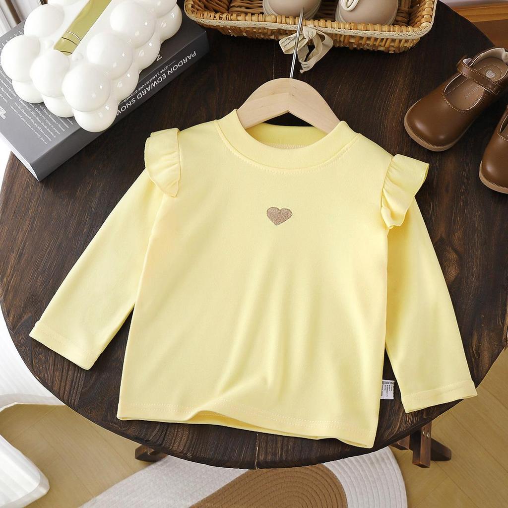 Mädchen Langarmshirt Schlichtes Kinder Base T-Shirt Pullover