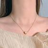 Simple Temperament Golden Beanie Necklace Female
