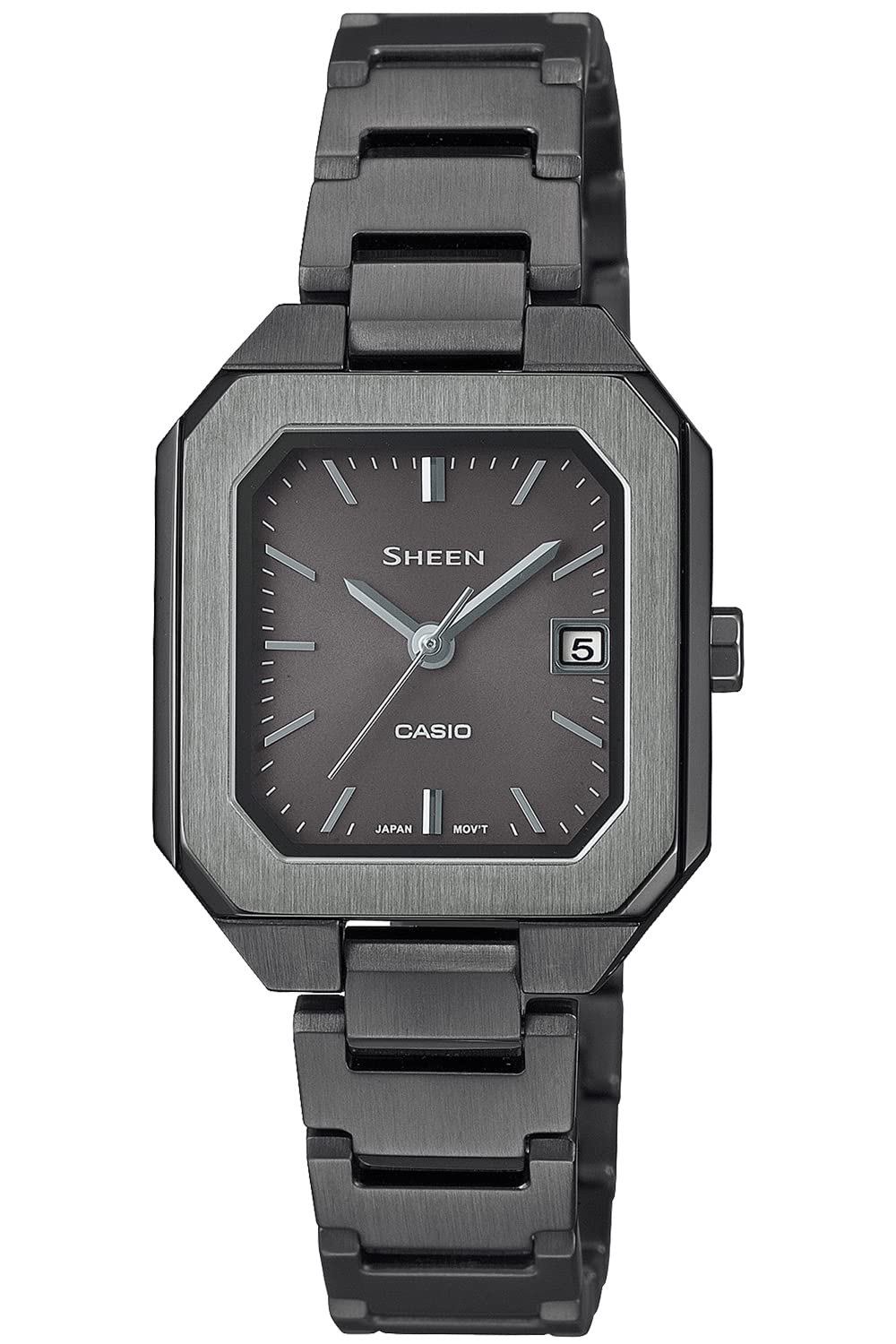 Женские часы Casio Sheen с солнечной батареей SHS-4528BJ-8AJF Темно-серые