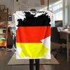 1PC Germany National Football Team Print Flannel Blanket, High Quality All Seasons, Home Decor, Warmth and Comfort, Perfect for Christmas Gifts