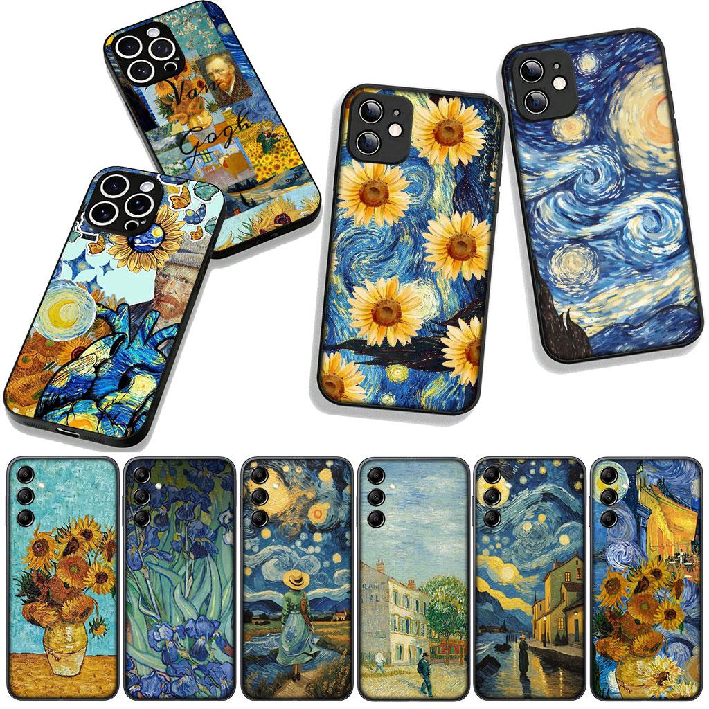 Starry Night Van Gogh Sky Art Phone Cover for Samsung Galaxy S25 S24 S22 S23 FE Ultra Plus A56 A05 A06 A15 A16 A55 S7 Edge Case