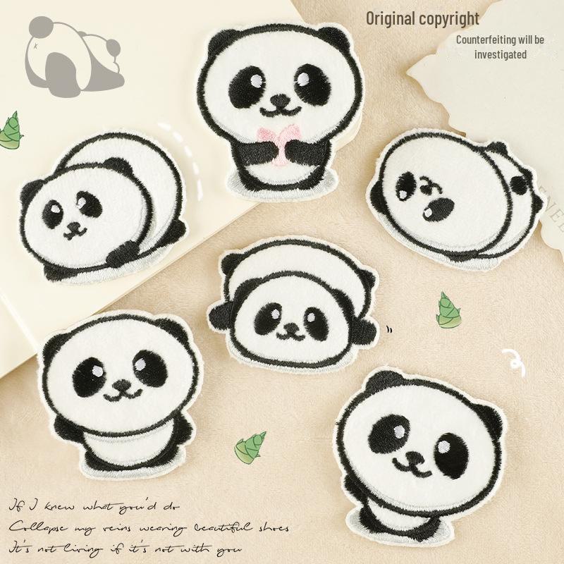 

Самоклеящиеся нашивки с милой пандой для одежды