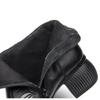 Retro Leather Single Boots for Women's Autumn and Winter New Medium Thick Heel Round Head Non-slip Martin Boots Embossed Warm Short Boots for Women