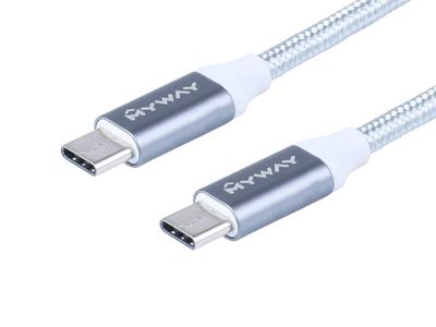 Microfiber Braided Charging and Sync Cable, 120cm, USB-C > USB-C