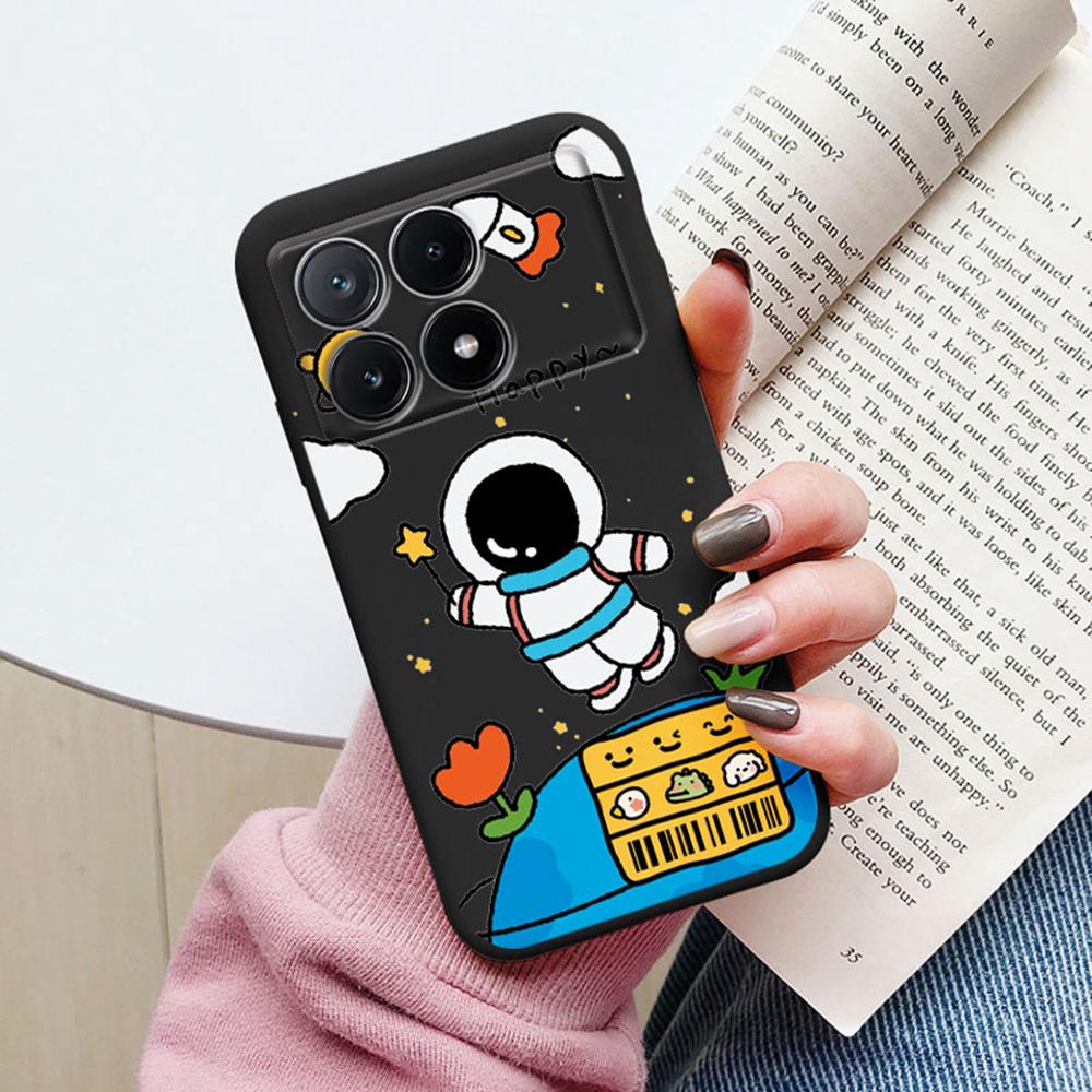 

Чехол для телефона Xiaomi Poco X3 X5 X6 X4 M4 Pro Силиконовый Мягкий Защита Камеры Космонавт Звездный Узор Ударопрочный TPU Чехол Poco X3