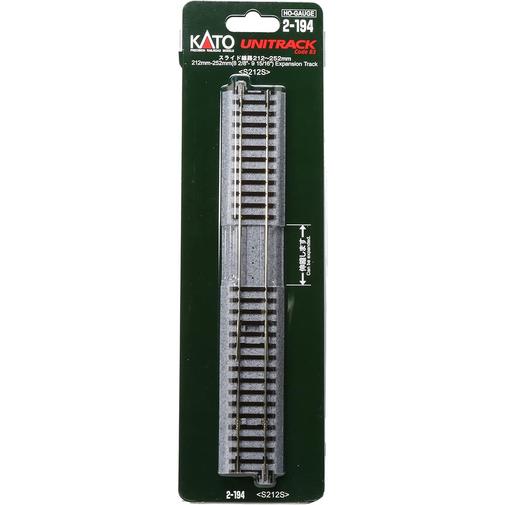 KATO HO Gauge HO Unitrac Slide Track 212-252mm 2-194 Model Train Supplies