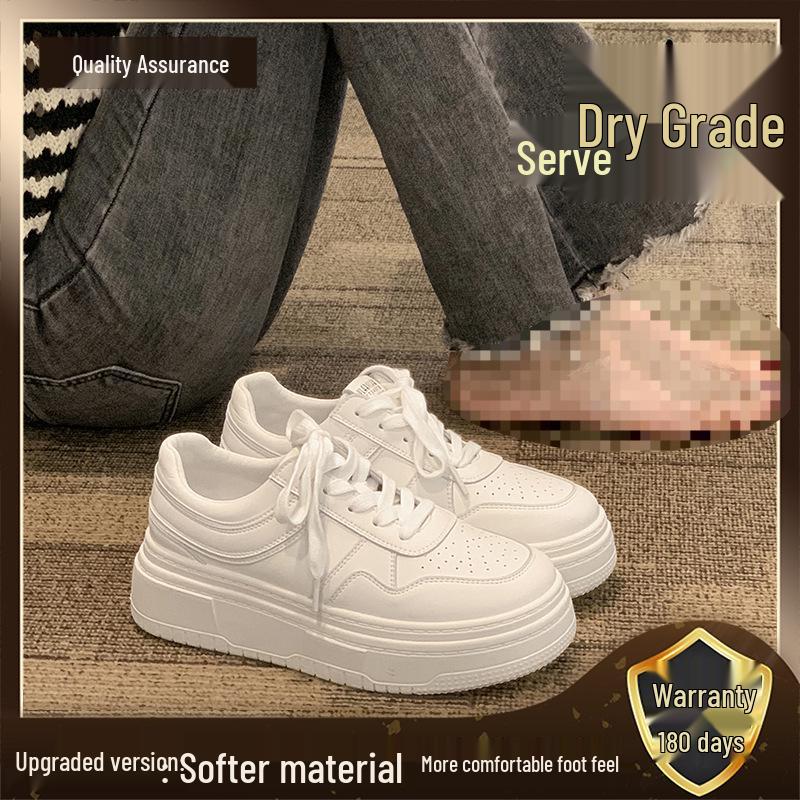 Women s 2025 New Style Thick-Soled White Sneakers - Versatile Casual Autumn Shoes 39