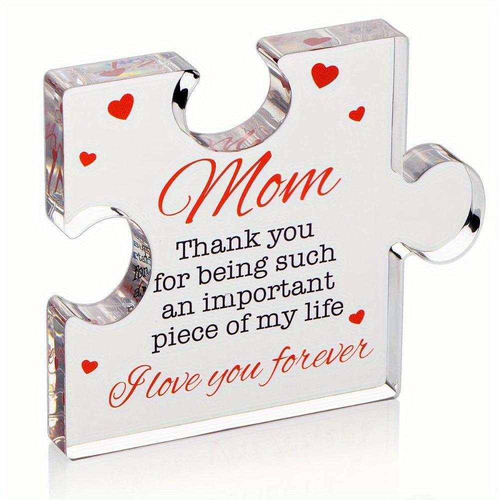 Birthday Gift for Mom, Carving Block Puzzles Mom Gift - Christmas, Birthday Gifts for Mom from Daughter, Son, Dad чистый