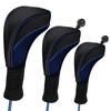3Pcs/Set Long Neck Golf Club Head Covers Wood Driver Protect Headcover Number Tag Fairway Golf Head Cover Golf Accessories