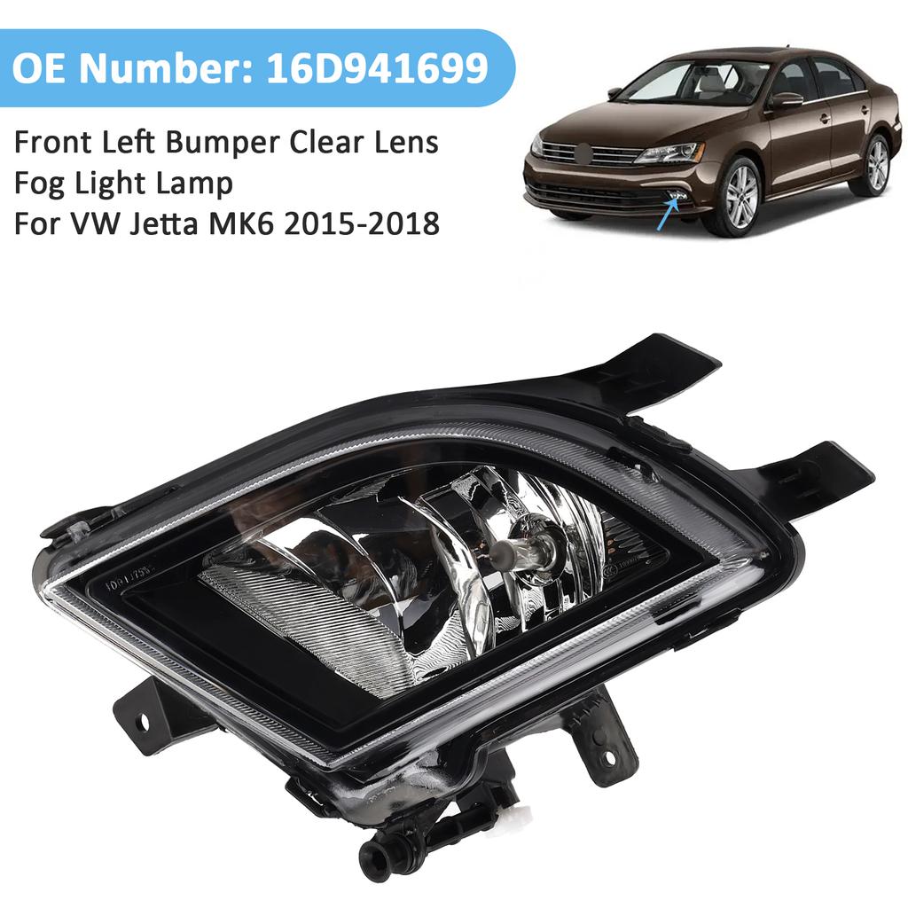 Front Bumper Clear Lens Fog Light Lamp For Volkswagen Volkswagen Jetta 2015-2018
