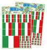 Adesivo Selo Bandeira Nacional Itália Conjunto de 2 (1 folha