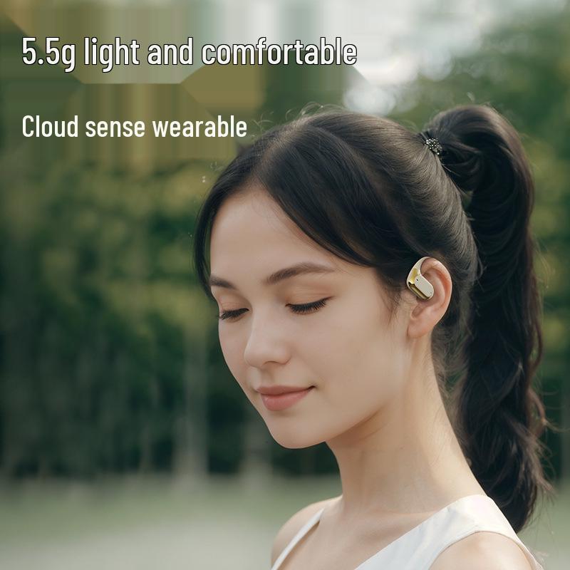 Q11 Ear-Hook Wireless Bluetooth Earbuds: Sporty, Non-In-Ear, Electroplated Finish, Digital Display, Long Battery Life