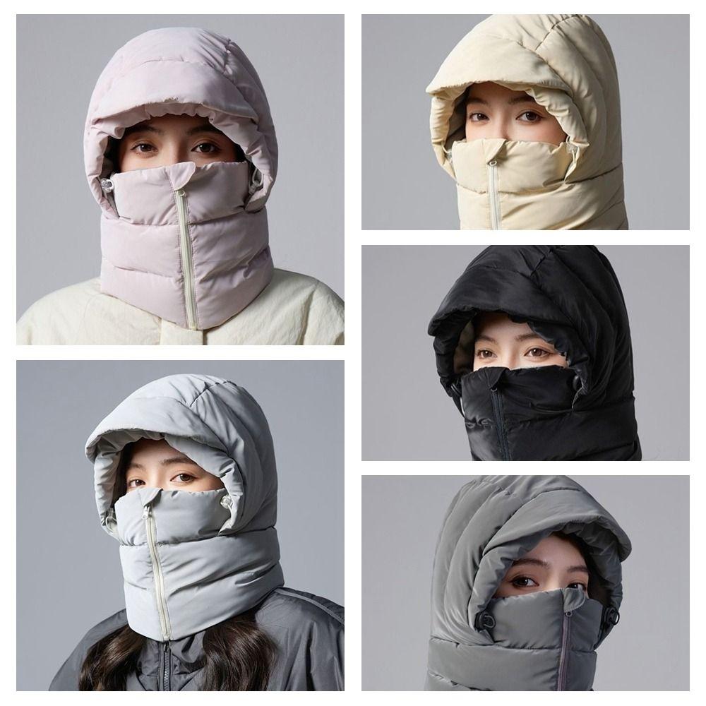 Windproof Warm Scarf Face Mask Keep Warm Lei Feng Hat Portable 3-in-1 Winter Cycling Hat  Skiing