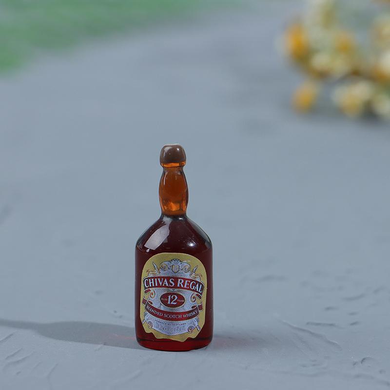 10Pcs Mini Wine Bottles Model Dollhouse Miniature 1:12 For Doll House Decoration