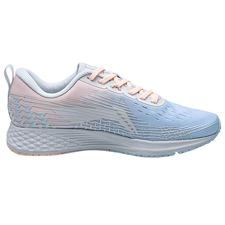 New LiNing Red Hare 4 Cushioned Abrasion Resistant Slip Resistant Low Top Running Shoes Women's Blue Pink ARBP046-16