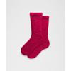 Lululemon Unisex Fuzzy Crew Socks Berry Rumble