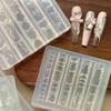 3D Ribbon Bowknot Shaped Mold Stamping Stencils UV Gel Polish Art Mould Silicone Carving Mold DIY Design Nail Charm Decorations