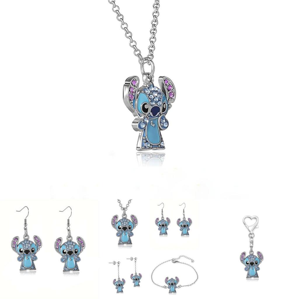 Lilo Stitch Fashion Jewelry Alloy Chain With Rhinestones For Casual Gift