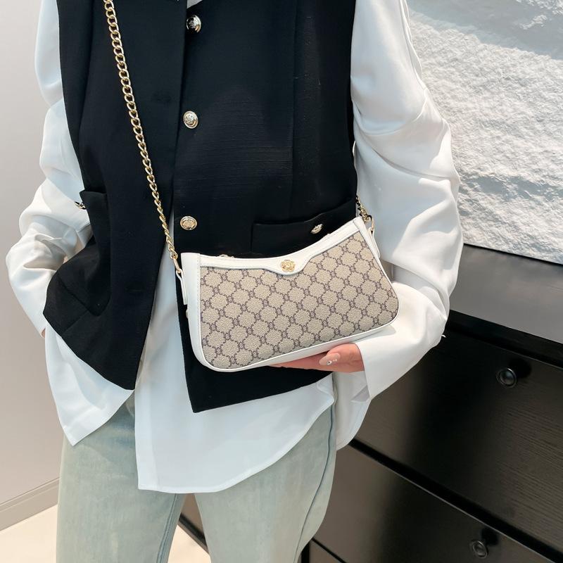 Retro Women's Bag New Texture French Underarm Bag Simple Fashion Niche Design Casual Personality Shoulder Small Square Bag