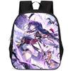 Genshin Impact 15 Inch Large Capacity Lightweight Oxford School Backpack For Kids