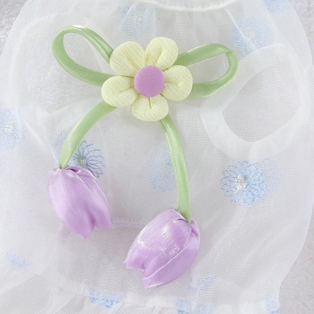 Breathable 3D Flower Pet Dress Lightweight Dog Princess Dress Puppy Summer Clothing Outdoor