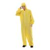 Macacão masculino amarelo fantasia macacão de festa de Halloween com capuz
