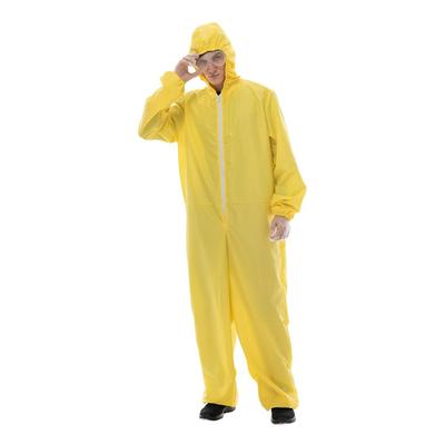 Gelber Overall für Herren, Halloween-Party-Overall mit Kapuze