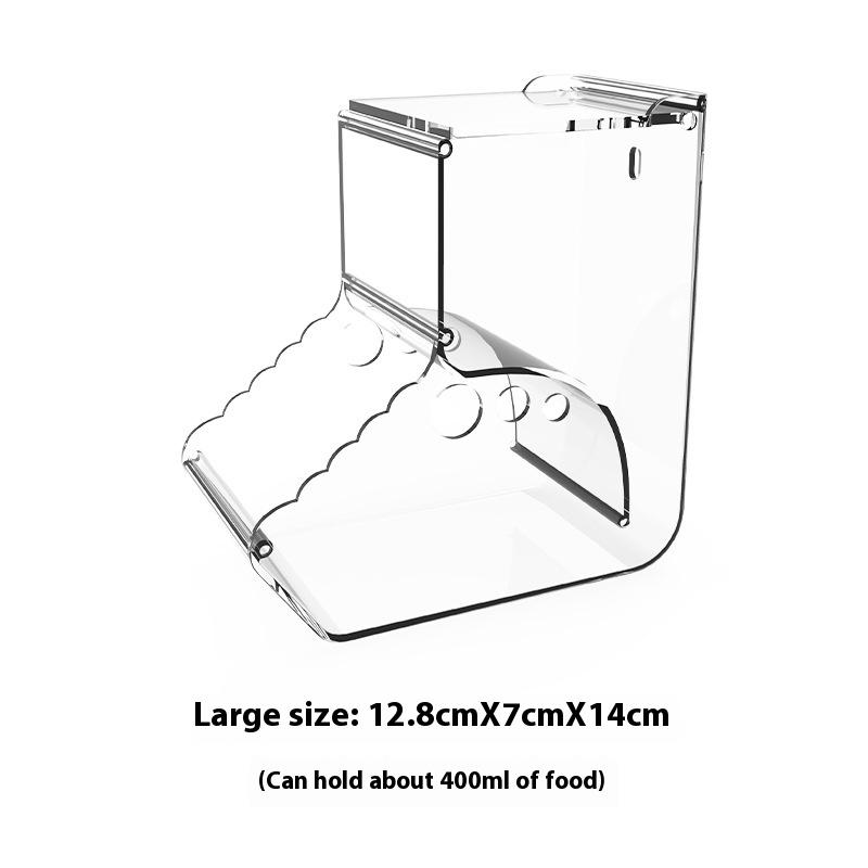 

Диспенсер для корма для домашних животных хомяков, кроликов, белок, кормушка, пластиковый прозрачный автоматический диспенсер для корма для хомяков, морских свинок, контейнер для миски для корма