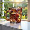 Drum Mug 10oz Glass Cup Unique Musical Instrument Coffee Mug for Drummers Music Teachers Music Lovers
