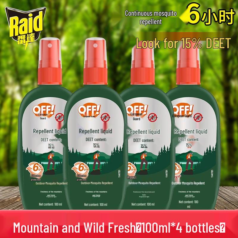 Johnson Raid Off 15% DEET Wilderness Mosquito Repellent for Hiking & Outdoor Adventures